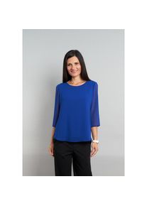 Seidel Moden, Unisex, Chiffonbluse MADE IN GERMANY, blau, 48, Bluse von Seidel Moden
