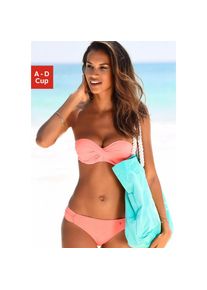 s.Oliver, Unisex, s.Oliver B&uuml;gel-Bandeau-Bikini mit Raffung, peach, 36, Cup B, In Unifarben