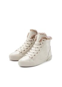 ELBSAND, Unisex, Stiefelette &raquo;Stiefel, Boots, Schn&uuml;rstiefelette, Sneaker, Schn&uuml;rschuh&laquo; mit kuscheligem Futter VEGAN, beige, 36, Modische und bequeme 