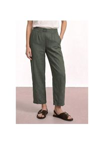 Street One, Unisex, Street One Stoffhose &raquo;Style Emee&laquo; Leinenhose mit Schnallendetail, bound gr&uuml;n (l&auml;nge 26), 46, L&auml;nge 26, Wide Leg Hose f&uuml;r Unisex 