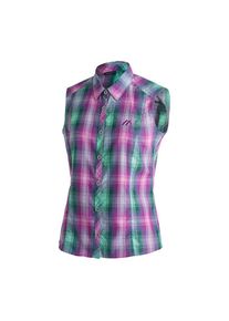 Maier Sports, Unisex, Funktionsbluse &raquo;Paloma&laquo; &auml;rmellose Unisex Bluse, sommerliches Blusen-Shirt, Karobluse, Reg. Fit, hellbeere, 46, Karierte 