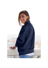 French Connection, Unisex, Blouson ohne Kapuze mit College-Kragen, dunkelblau, XL (48/50), Leichter Blouson mit goldenen Details