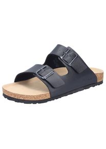 Rieker, Unisex, Pantolette Sommerschuh, Schlappen, Hausschuh, mit zwei Schnallenverschl&uuml;ssen, schwarz, 42, Klassische Pantolette zum Schlupfen