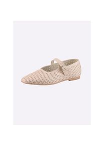 Heine, Unisex, Heine Ballerina, taupe, 39, aus Rind-Nappaleder