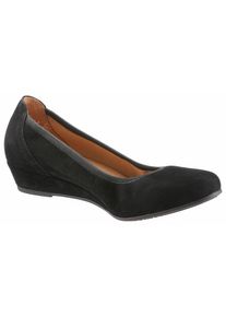 Gabor, Unisex, Pumps &raquo;KRETA&laquo; , Keilabsatz, Halbschuh, Schlupfschuh, in bequemer Weite G (= weit), schwarz, 37, Basic Keilpumps mit komfortablem 