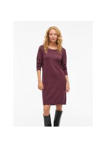 Vila, Unisex, Strickkleid &raquo;VIRIL L/S KNIT DRESS - NOOS&laquo;, fig detail:schwarz melange, S, N-Gr, Schlichtes Basic-Strickkleid von VILA