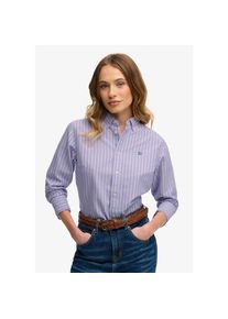 Superdry, Unisex, Hemdbluse &raquo;SLIM OXFORD BD L/S SHIRT&laquo; Baumwolle, slim fit, fresh lavender, wei&szlig;, L, Klassische Bluse von Superdry