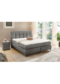 Jockenh&ouml;fer Jockenh&ouml;fer Gruppe Lit boxspring &raquo;Beatrice erh&auml;ltlich in 140 & 180cm Breite&laquo; matelas TTFK 7 zones et surmatelas KS, diff&eacute;rentes fermet&eacute;s