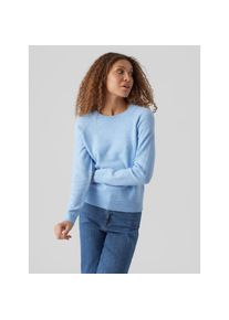 V&eacute;ro Moda Vero Moda, Unisex, Rundhalspullover &raquo;VMDOFFY LS O-NECK BLOUSE GA NOOS&laquo; Materialmix, regular fit, little boy blau melange, XL, Kuscheliger Basic 