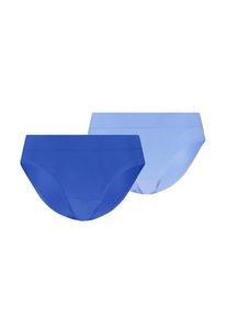 Puma, Unisex, Puma Slip &raquo;Puma WOMEN 3D KNIT SPORT BRIEFS 2P&laquo; nahtlose R&auml;nder f&uuml;r eine unsichtbare Passform, blau, XL, Baumwollzwickel f&uuml;r ganzt&auml;gige 