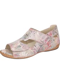 Waldl&auml;ufer Waldl&auml;ufer, Unisex, Sandale &raquo;Heliett&laquo; , Sommerschuh, Sandalette, Keilabsatz, geschlossene Ferse, H-Weite, ros&eacute; multi, 4 (37), Sandale im Metallic-Look