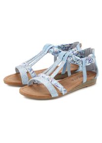 Lascana, Unisex, Lascana Sandale &raquo;Sommerschuh, Sandalette, offener Schuh,&laquo; mit aufwendiger Verzierung VEGAN, hellblau, 42, Sandale mit aufwendiger 