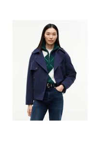 Tommy Jeans, Unisex, Kurzjacke &raquo;TJW SHORT TRENCH JACKET&laquo; Materialmix, dunkelblau, XS (34), Jacke von Tommy Jeans
