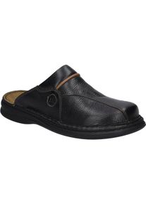 Josef Seibel, Unisex, Sabot &raquo;KLAUS&laquo; , Sommerschuh, Schlappen, Hausschuh, mit gepolsterter Lederinnensohle, schwarz, cognac, 42, Clog im Casual Look