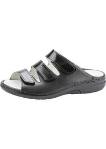 Waldl&auml;ufer Waldl&auml;ufer, Unisex, Pantolette &raquo;GUNNA&laquo; , Komfortschuh, Klettschuh, Hausschuh in Bequemweite G (= weit), schwarz, 6,5, Pantolette mit 3 
