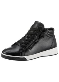 Ara, Unisex, Schn&uuml;rboots &raquo;ROM&laquo; , Keilabsatz, High Top-Sneaker, Freizeitschuh in Schuhweite G = weit, schwarz, 5 (38), Schn&uuml;rboots mit seitlichem 