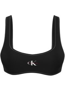 Calvin Klein Swimwear, Unisex, Bustier-Bikini-Top K&ouml;rpernahe Passform, schwarz, M (38), N-Gr, Bikini-Oberteil von Calvin Klein Swimwear