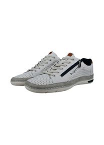 Bugatti, Unisex, Bugatti Sneaker Halbschuh, Freizeitschuh mit praktischem Reissverschluss, wei&szlig;, grau, 47, Bugatti Sneaker mit elastischen Senkeln und