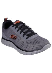 Skechers, Unisex, Schn&uuml;rschuh &raquo;TRACK-LESHUR&laquo; Freizeitschuh, Trainingsschuh im Materialmix, dunkelgrau, 40, Super leichte Skechers Sneaker in veganer 