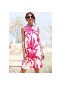 Lascana, Unisex, Lascana Druckkleid &raquo;mit sommerlichem Allover-Print aus Webware&laquo; Ohne Taschen modisches Sommerkleid, lockere Strandkleid, Kleid in 