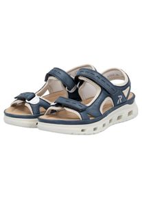 Rieker Sport, Unisex, RIEKER Sport Sandale &raquo;Outdoorsandale&laquo; , Sommerschuh, Sandalette, Plateauabsatz, mit Klettverschl&uuml;ssen, blau, creme, 38, Trendige