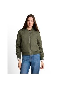 Tom Tailor Denim, Unisex, Tom Tailor Denim Blouson ohne Kapuze mit Stehkragen und Reissverschluss, urban olive, L, Stepp-Blouson f&uuml;r Unisex von TOM 