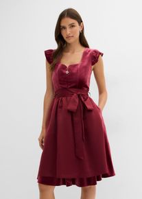 Dirndl und Sch&uuml;rze (2-tlg.Set) in rot, Gr&ouml;sse 48, bonprix