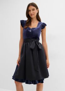 Dirndl und Sch&uuml;rze (2-tlg.Set) in blau, Gr&ouml;sse 52, bonprix