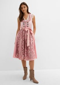 Dirndl mit Pailletten Sch&uuml;rze (2-tlg.Set) in rosa, Gr&ouml;sse 54, bonprix