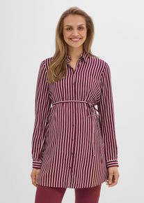 2-in-1 Umstands- und Stillblusenkleid aus flie&szlig;ender Viskose in rot, Gr&ouml;sse 42, bonprix