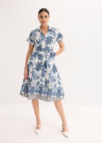 Kleid mit Bindeband in beige, Gr&ouml;sse 44, 100% Baumwolle, bonprix