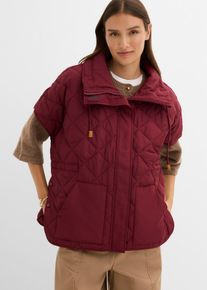 Oversize Funktions-Steppweste wasserabweisend in rot, Gr&ouml;sse 48, bonprix