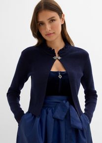 Trachten-Strickjacke in blau, Gr&ouml;sse 40/42 (M), bonprix