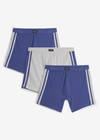 Boxershorts eng (3er Pack) in blau, Gr&ouml;sse 10 (4XL), 95% Baumwolle, bonprix