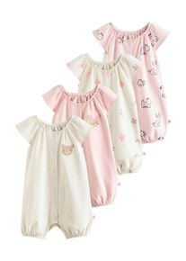 next Strampler M&auml;dchen Gr&ouml;&szlig;e 68 ecru / hellbraun / rosa / schwarz