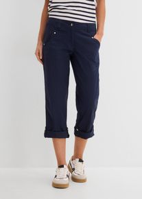 3/4-Stretch-Cargo-Hose aus Baumwoll-Mix in blau, Gr&ouml;sse 46, 97% Baumwolle, bonprix