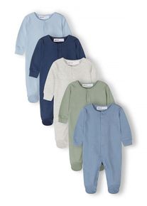 MINOTI, Gar&ccedil;ons Barboteuse / body, beige clair / bleu clair / bleu fonc&eacute; / vert clair