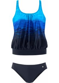Lascana Damen Tankini blau-bedruckt