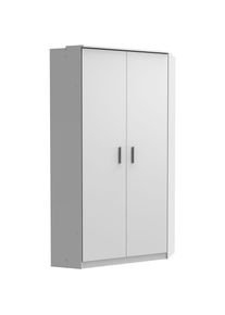 wimex, Eckkleiderschrank &raquo;Joker&laquo; Eckl&ouml;sung Garderobe mit 2 Kleiderstangen und 8 Einlegeb&ouml;den, wei&szlig;, Holzwerkstoff, B/H/T: 95 cm x 198 cm x 30 cm