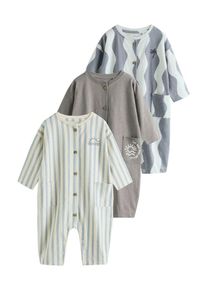 next, Gar&ccedil;ons Barboteuse / body, bleu fum&eacute; / taupe / vert pastel / blanc