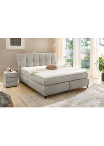 Jockenh&ouml;fer Jockenh&ouml;fer Gruppe Lit boxspring &raquo;Beatrice erh&auml;ltlich in 140 & 180cm Breite&laquo; matelas TTFK 7 zones et surmatelas KS, diff&eacute;rentes fermet&eacute;s