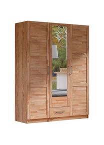 Goodproduct, GOODproduct Kleiderschrank &raquo;Sabrina, nat&uuml;rlicher Landhausstil, mit Innenausstattung&laquo; Spiegel und Schubladen, teilmassiv,Buche oder Eiche,