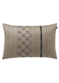JOOP! Kissenbezug , Dunkelgrau, Cappuccino , Textil , Graphik , 40x60 cm , hochwertige Qualit&auml;t , Heimtextilien, Wohntextilien, Kissenbezug