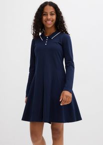 Ausgestelltes Shirtkleid aus reiner Bio-Baumwolle in blau, Gr&ouml;sse 128/134, 100% Baumwolle, bonprix
