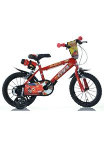DINO BIKES, Kinderfahrrad &raquo;14" Cars Kinderfahrrad Unisexfahrrad stabiler Stahl-Rahmen St&uuml;tzr&auml;der&laquo; 1 Gang mit St&uuml;tzr&auml;dern, Trinkflasche und Frontschild