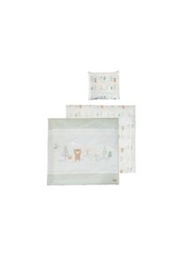 Roba, Roba Kinderbettw&auml;sche &raquo;2-teilig 80 x 80 cm + 35 x 40 cm&laquo;, gr&uuml;n, Renforc&eacute;, Obermaterial: 100% Baumwolle