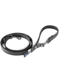 Curli, Hundeleine &raquo;verstellbare Leine aus Apfellder&laquo;, schwarz, Leder, L/B: 1,6 m x 2 cm
