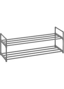 Songmics, Songmics Schuhregal &raquo;92 x 30 x 34 cm&laquo;, schwarz, Kunststoff, Metall, Polypropylen, Stahl, B/H/T: 92 cm x 34 cm x 30 cm
