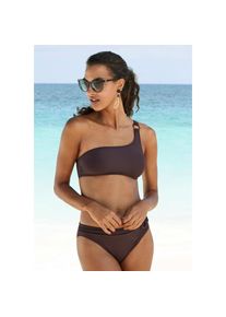 s.Oliver, Unisex, s.Oliver Bustier-Bikini-Top &raquo;Rome&laquo; mit One-Shoulder-Form, braun, 38, Cup A/B, Mit herausnehmbare Softcups