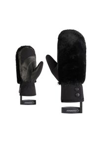 Ziener, Unisex, F&auml;ustlinge &raquo;KATNISS-Z DAMEN&laquo; wasserabweisend, extra warm, Kunstfell, Lederinnenhand, schwarz, S, Warmer Skihandschuh durch Ziener 